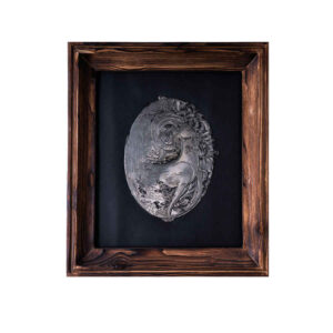 Handmade Framed Persian Engraved Copper Art Goat