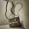 Luxurious Handcrafted Leather Crossbody Shoulder Bag - Birds Design