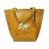 Handcrafted Leather Tote Bag with Persian Ghayeghi Design