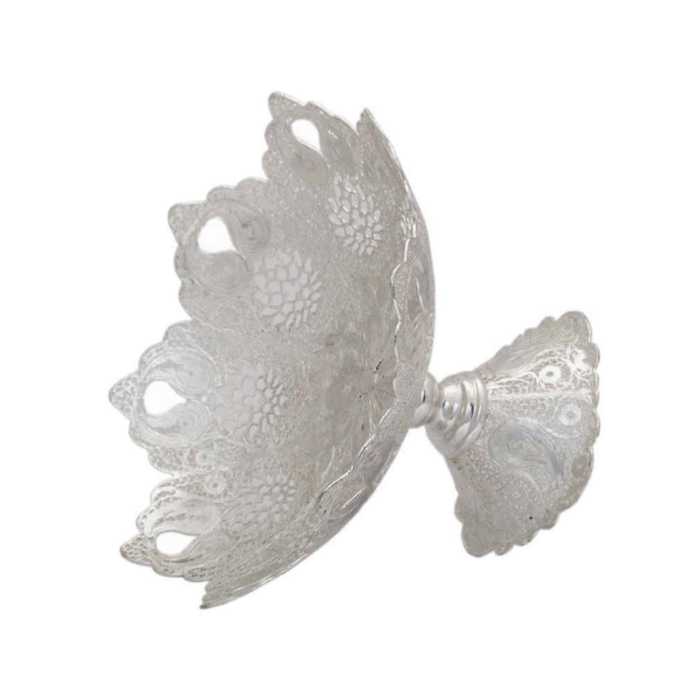 Persian Filigree Decorative Bowl – Paria Malileh-Kari Silver Fruit Bowl