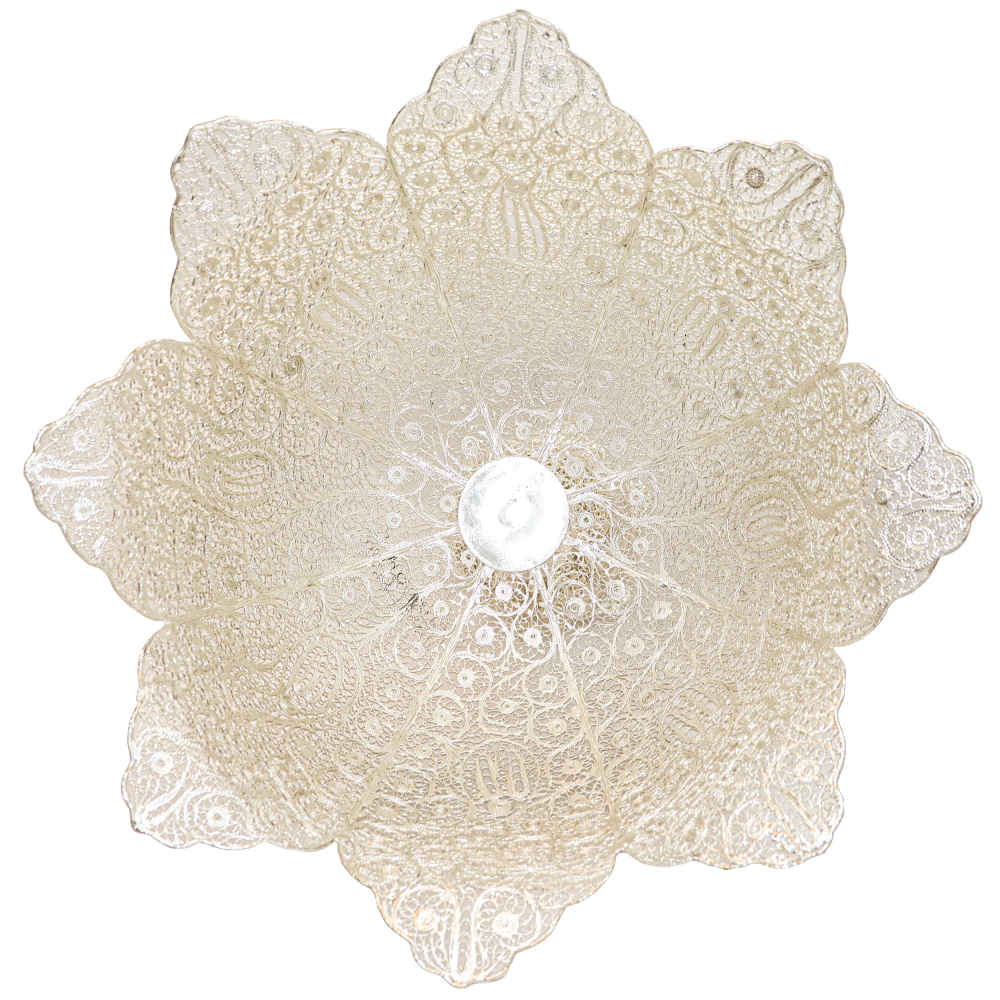 Persian Filigree Decorative Bowl – Shokoh Malileh-Kari Silver Fruit Bowl
