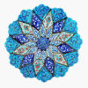 Decorative Copper Wall Plate Hand-Painted with Persian Minakari Enamel Abtin
