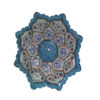 Decorative CopperWall Plate Hand-Painted with Persian Minakari Enamel Atrin