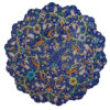 Decorative Copper Wall Plate Hand-Painted with Persian Minakari Enamel Alvand Floral