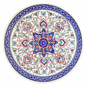 Decorative CopperWall Plate Hand-Painted with Persian Minakari Enamel Sahar