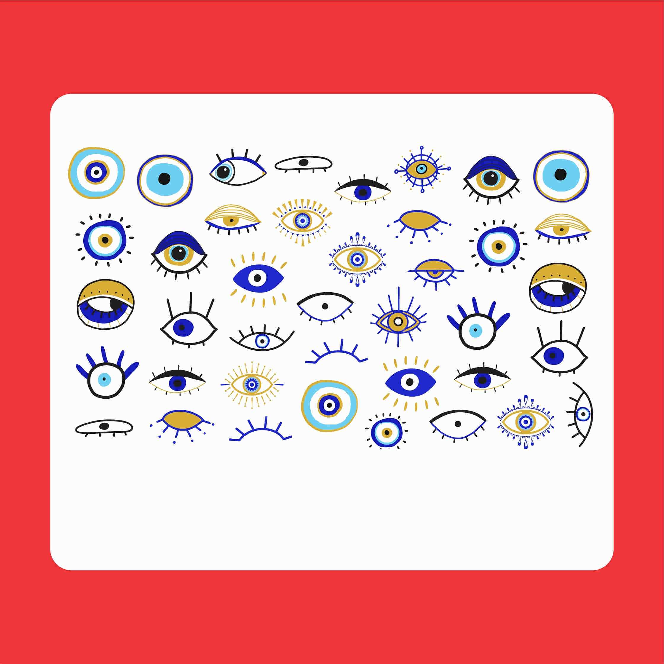 Evil Eye Nail Stickers – Cheshm Nazar Design