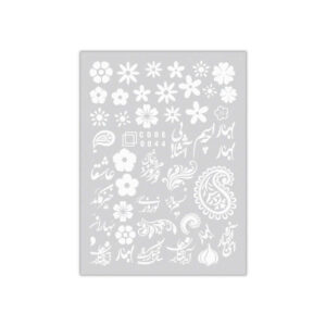 Paisley Nail Stickers – White with Nowruz Theme