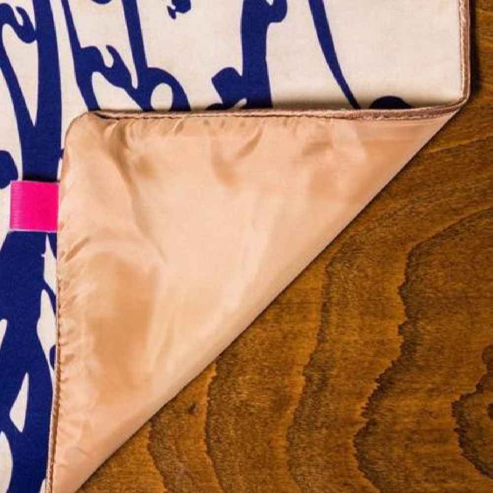 Persian Cream Velvet Table Runner Model Nastaliq
