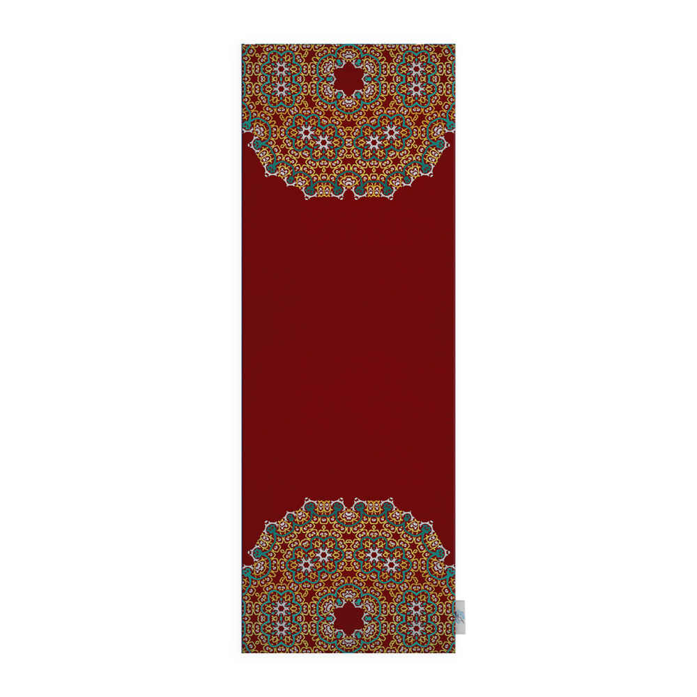 Persian Elegance Red Velvet Table Runner Shams II