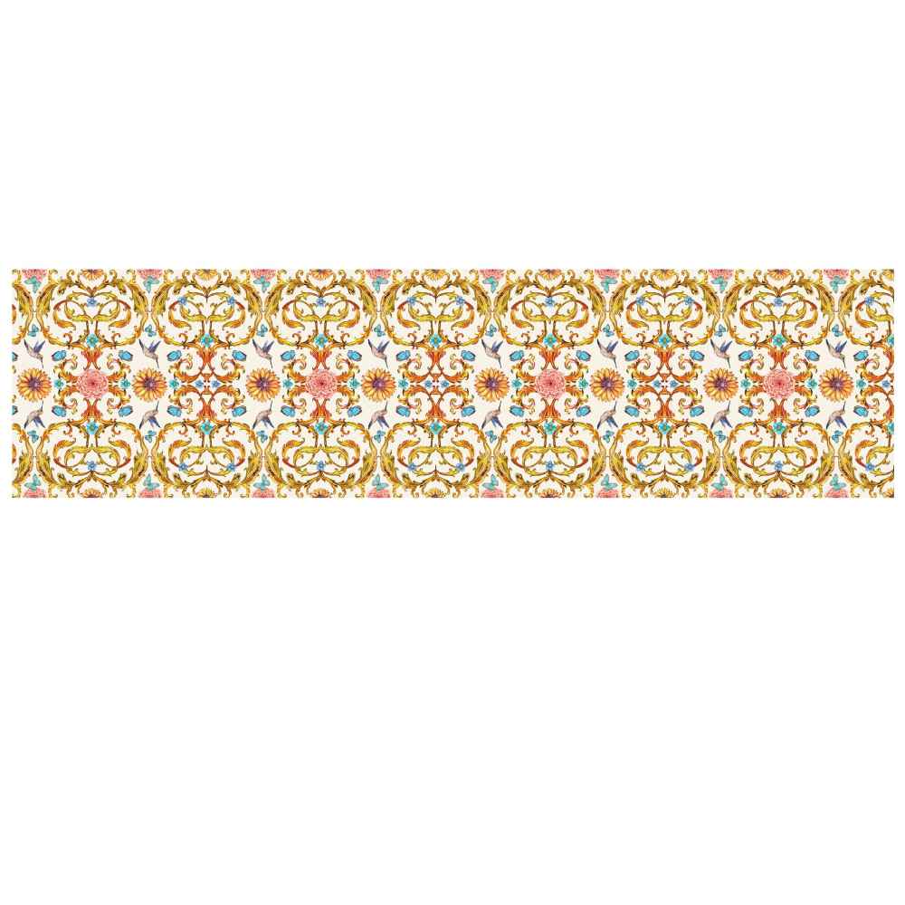 Persian Elegance Yellow Velvet Table Runner Zarin
