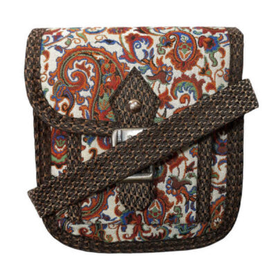 Bohemian Termeh Crossbody Shoulder Bag with Persian-Inspired Pattern – Ahoora