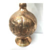 Set of Two Handcrafted Persian Engraved Copper Vases, Featuring the Mehmansara Model with a Traditional Floral Design