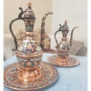 Set of Persian Copper Rosewater Sprinkler & Plate