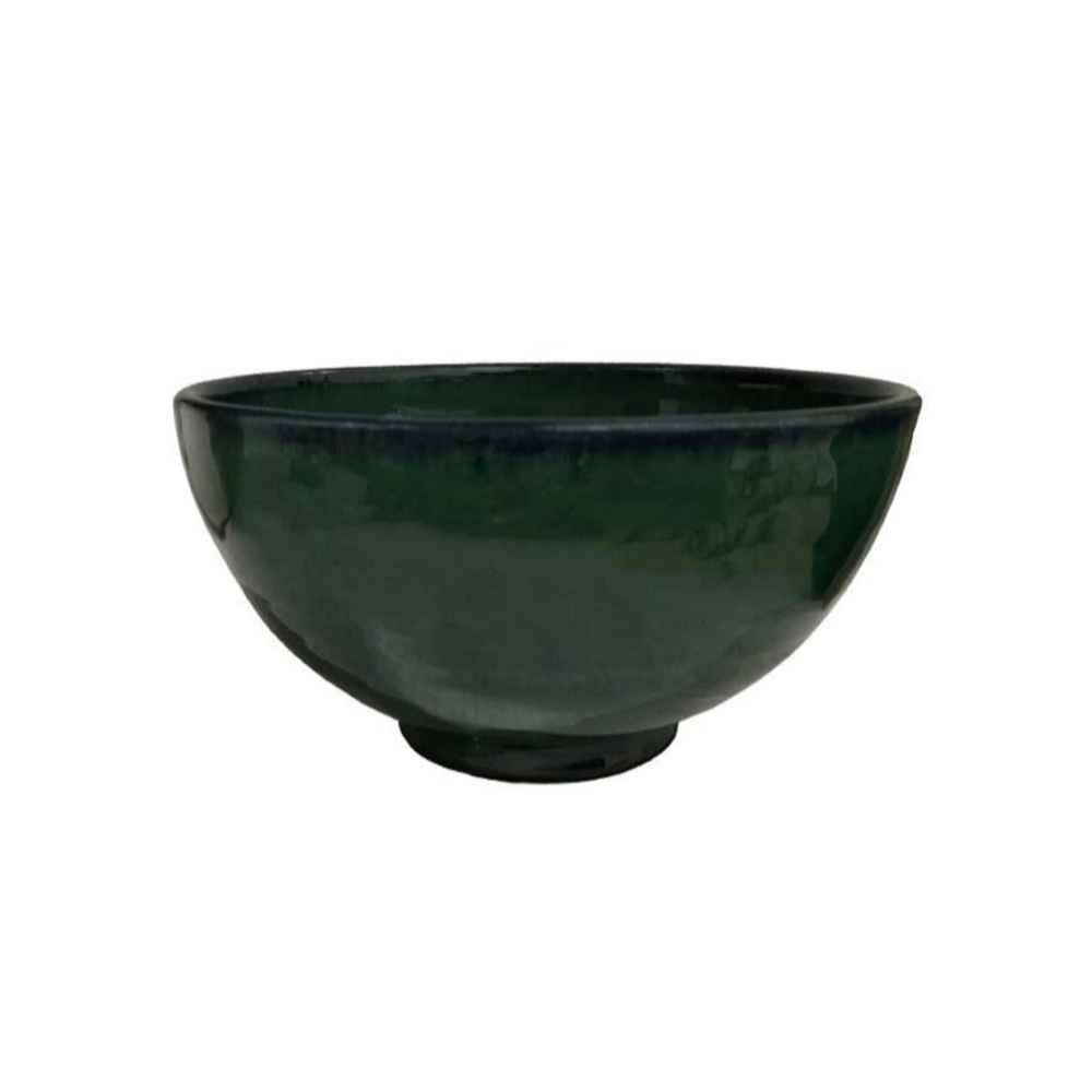 Pottery Dizi Bowl – For Abgoosht, Yogurt, Soup & Noodles | Green (Set of 6)