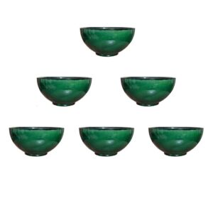 Pottery Dizi Bowl – For Abgoosht, Yogurt, Soup & Noodles | Green (Set of 6)