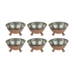 Set of 6 Traditionally Hammered Copper Dinnerware Bowls – Hananeh