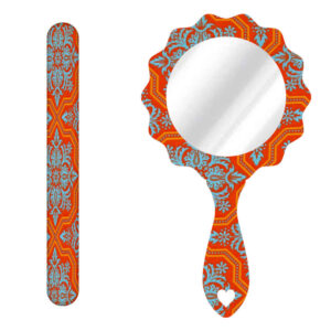 Metal Nail File and Mirror Set with Persian Inspired Yara Pattern