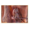 Framed Wood Carved Art Animal Themed Owl