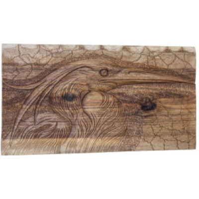 Persian Wood Carved Pelican Wall Art – Traditional Iranian Bird Artwork & Home Decor
