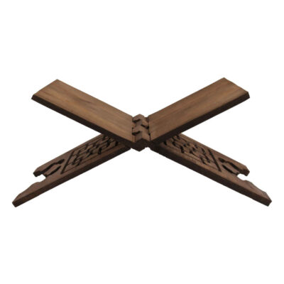 Foldable Wooden Quran Stand Rehal with Islamic-Inspired Design – X-Shaped Book Stand