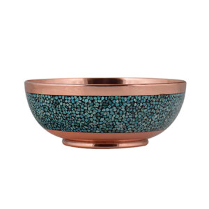 Decorative Bowl Persian Artisan-Crafted Turquoise Inlay Vina