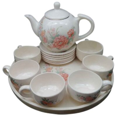 Victorian Porcelain Tea Set Model Bahar with Teapot and Saucer