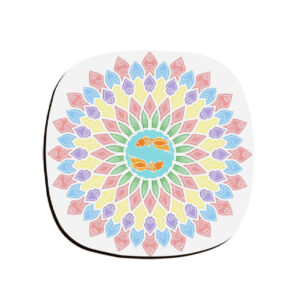 Naghashi Persian Mandala Coasters – Round Wooden Artistic Drink Protector Set