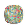 Javan Geometric Coasters – Round Wooden Artistic Drink Protector Set