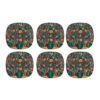 Jungle Floral Coasters – Round Wooden Artistic Drink Protector Set