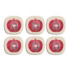 Nargol Pomegranate Coasters – Round Wooden Artistic Drink Protector Set