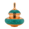 Handcrafted Persian Inlaid Turquoise Copper Sugar Bowl Yara