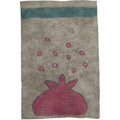 Persian Wool Felt Rug 100% Natural and Handmade Anar