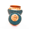 Handcrafted Persian Inlaid Turquoise Copper Sugar Bowl Zarin