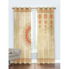 Printed Velvet Persian Eyelet Curtain – Calligraphy Patterned