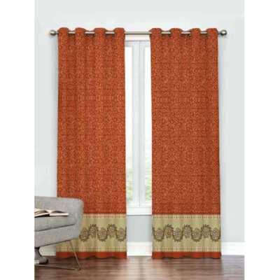 Printed Velvet Eyelet Curtain – Sonati