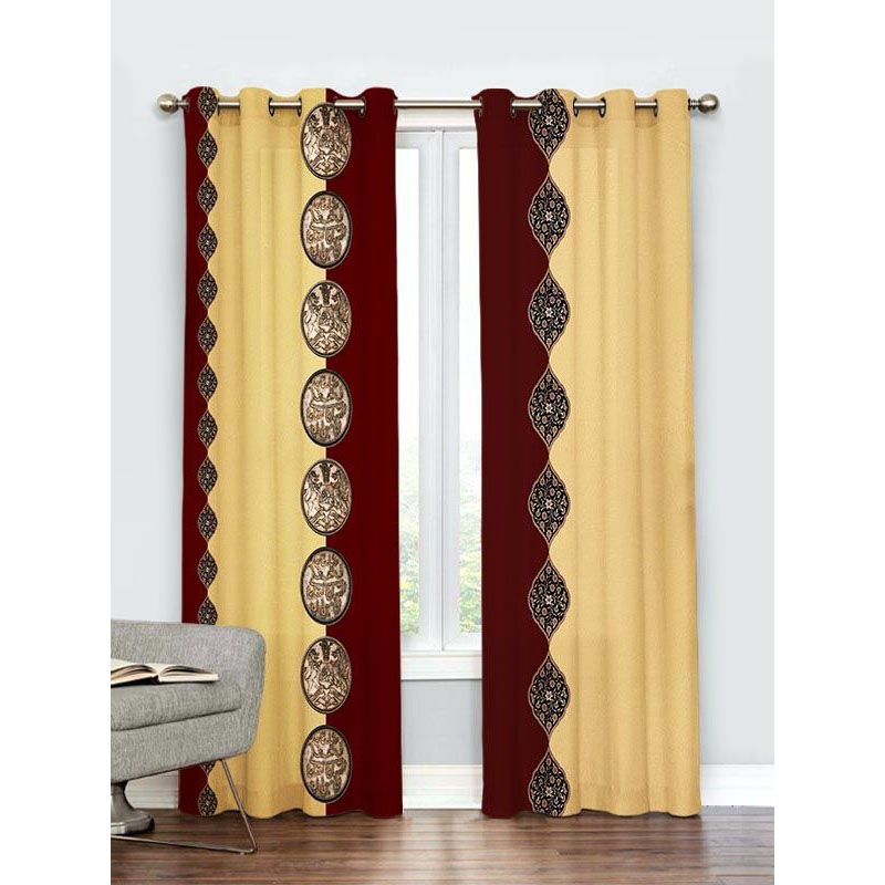 Printed Velvet Eyelet Curtain – Taha