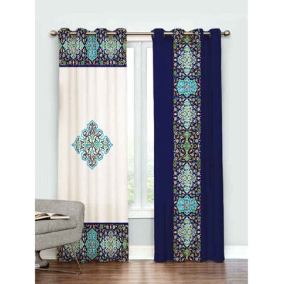 Printed Velvet Eyelet Curtain – Tooska