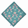 Travel Prayer Mat for Muslim Pocket Sized & Portable Sajada Blue Flowers