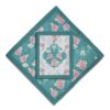Travel Prayer Mat for Muslim Pocket Sized & Portable Sajada Blue Flowers