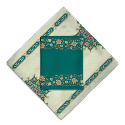 Travel Prayer Mat for Muslim Pocket Sized & Portable Sajada Green Eslimi