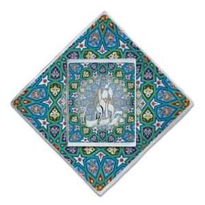Travel Prayer Mat for Muslim Pocket Sized & Portable Sajada Blue Eslimi