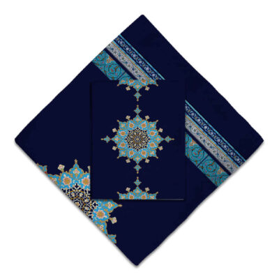 Travel Prayer Mat for Muslim Pocket Sized & Portable Sajada Navy Blue