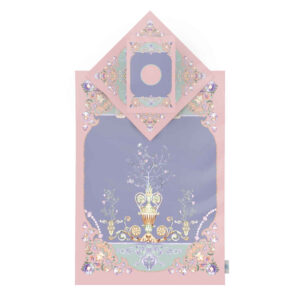 Islamic Prayer Mat Velvet Sajadah Lightweight with Eslimi Design