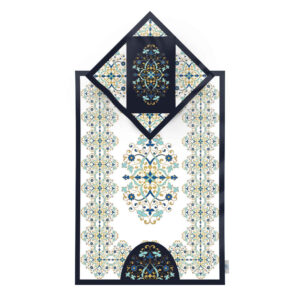 Islamic Prayer Mat Velvet Sajadah Lightweight with Eslimi Design