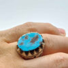 Persian Silver Ring with Neyshabur Turquoise Farima Tavakoli