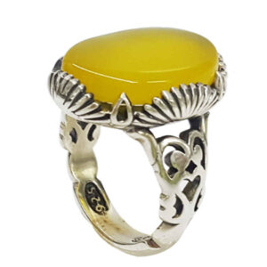 Persian Agate Silver Ring for Men Elegance Mahtab