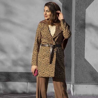 Elegant Persian Wrap Manto Pransa with Waist Tie and Feminine Silhouette