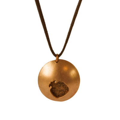 Persian Copper Pendant Necklace - Pomegranate Traditional Design