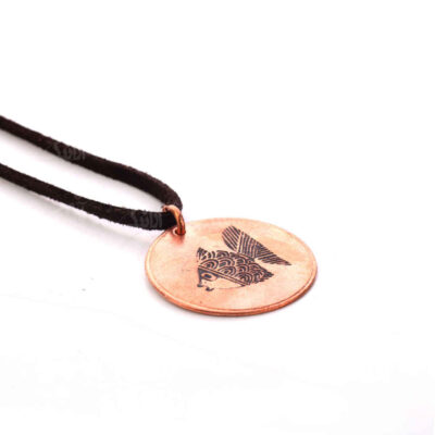 Persian Copper Pendant Necklace - Mahi Fish Traditional Design