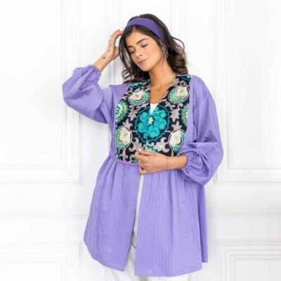 Stylish Persian Manto Saba with Modern Feminine Style